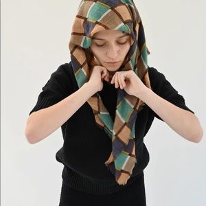 Epice Wool Cashmere Bandana Scarf Jade